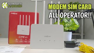 Modem Router SIM Card 4G LTE Murah Bisa All Operator  Advan CPE V1 [upl. by Innoc]