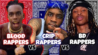 BLOOD RAPPERS vs CRIP RAPPERS vs BLACK DISCIPLE RAPPERS [upl. by Obelia]