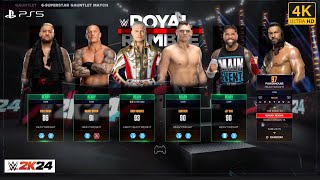 I Created the MOST EPIC 6 Man Gauntlet WWE Title Match EVER in WWE 2k24 [upl. by Stinky]