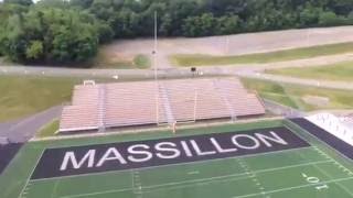 Massillon tigers football stadium massillon ohio aerial video [upl. by Sheline]