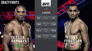 Edson Barboza vs Tony Ferguson  Lightweight Bout Highlights [upl. by Wilterdink]