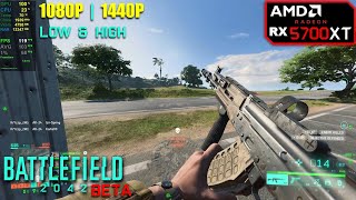 RX 5700 XT  Battlefield 2042 BETA  1080p 1440p  Low  High [upl. by Pattison]