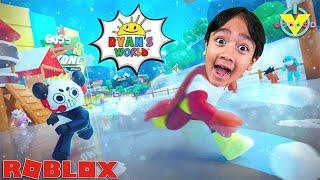 Ryans World is FROZEN in Winter Update Lets Play Ryans World in Roblox with Ryans Daddy [upl. by Yelrah936]