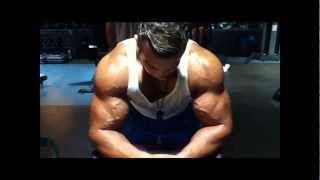 Biceps Curl Johan Fehd Karouani 10 weeks out [upl. by Leodora]