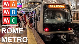 🇮🇹 Rome Metro  All the Lines A  B  C  Metro di Roma  Tutte le Linee 4K 2020 [upl. by Kramlich]