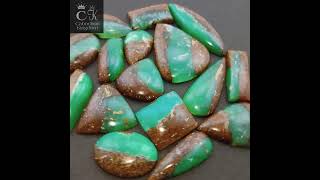 Natural Bio Chrysoprase Cabochon Gemstone shorts [upl. by Madlin]