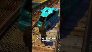 IF A CAR GETS STUCK BY A TRAIN IN GTA GAMES [upl. by Elleret84]