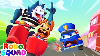 Where Is My Wheel 🚓 Wheels On The Bus Go Round and Round amp Nursery Rhymes  RoboSquad Kids Songs [upl. by Anwat]