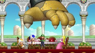 New Super Luigi U Coop Walkthrough  World 1 Acorn Plains All Star Coins [upl. by Harlan113]