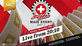 🇨🇭 Day 2 of €660 Swiss Poker Open Main Event live from Kings Resort 👑 [upl. by Tinor]