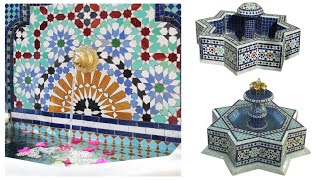 Mosaic art moroccan Zelige Fountain [upl. by Dareg475]