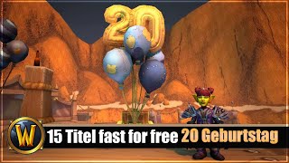 15 Titel fast for free  20 Geburtstag von WoW [upl. by Suolkcin]