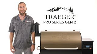 Traeger Gen 2 Pro Series Wood Fired Pellet Grill Overview  BBQGuyscom [upl. by Kinemod551]