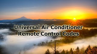 Universal Air Conditioner Remote Control Codes [upl. by Kaczer]