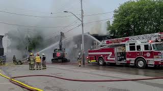 Kinc Record Fire in downtown Kincardine July 6 2024 [upl. by Nodnarbal993]