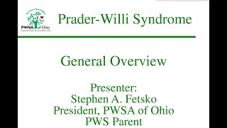 Intro to PraderWilli Syndrome hosted by Ohio Association of County Boards of DD [upl. by Yrocej203]