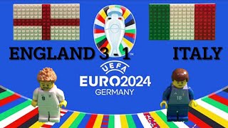 Soccer movie Lego Stop Motion England  Italy goals match 17102023 European Qualifiers [upl. by Llednik]