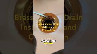 How to install a brass shower drain on a floor stone shower base No caulk shower drain diy howto [upl. by Hugues]