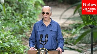 President Biden Announces Climate Investments In Remarks At First Presidential Visit To The Amazon [upl. by Lyrahs]