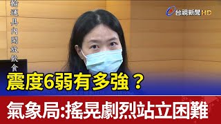 震度6弱有多強？ 氣象局：搖晃劇烈站立困難 [upl. by Carmelita]