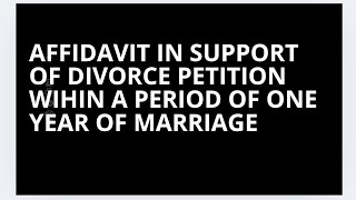 How to make Format of AffidavitAffidavit in English Affidavit in Support of Divorce Petition [upl. by Yenal]