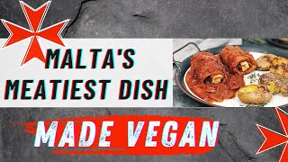 Making MALTAs 🇲🇹 MEATIEST DISH  VEGAN VEGAN BRAGIOLI with over 35g protein per portion [upl. by Ahtis]