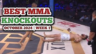 Best MMA Knockouts October 2024  Week 1 [upl. by Amalle]