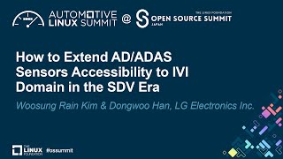 How to Extend ADADAS Sensors Accessibility to IVI Domain in the  Woosung Rain Kim amp Dongwoo Han [upl. by Boyce]