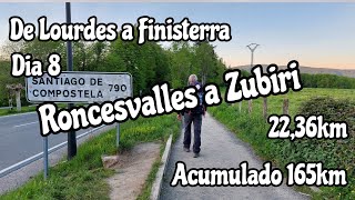 Caminho de Santiago  Roncesvalles a Zubiri  Resumo Diário [upl. by Aidroc]