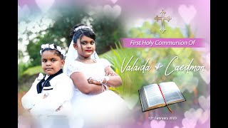 First Holy Communion of Valaida amp Caedmon [upl. by Anirdua]