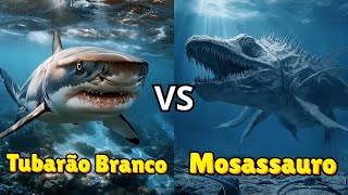 Tubarão Branco vs Kraken vs Mosassauro e Diversos Animais Aquáticos  BATALHA ÉPICA [upl. by Reivax246]