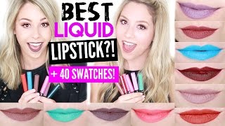 BEST LIQUID LIPSTICKS 40 SWATCHES  NEW Sephora Collection Cream Lip Stain [upl. by Aerdnael]