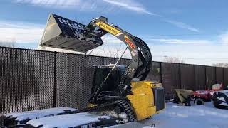 New Holland C245 Compact Track Loader and Snow Bucket [upl. by Ggerg]