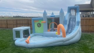 Setting up a grey water bounce house live [upl. by Giavani]