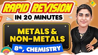 Metals amp NonMetals  Rapid Revision in 20 Minutes🔥 Chemistry Class 8th 📚 [upl. by Cohlette]