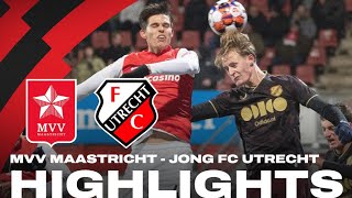 JONG FC UTRECHT legt het af tegen MVV Maastricht  HIGHLIGHTS [upl. by Inahs]