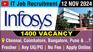 Job  Infosys India  IT  Recruitment 12 NOV 2024  Careers  Job Vacancy  Tamil nadu  in Tamil [upl. by Akihsay]