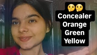 🤔 orange Green Yellow concealer 🤔use haf video trending vlogs [upl. by Gujral]