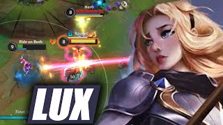 Wild Rift Lux Mid Lane Gameplay in Season 14 Build amp Runes [upl. by Jemie]