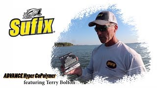 Professional angler Terry Bolton talks about the Sufix Advance Hyper CoPolymer Monofilament line [upl. by Oiziruam]