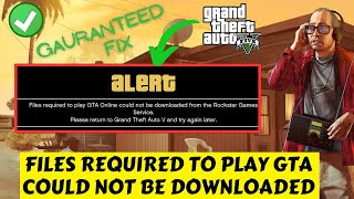 GTA V Files required to play GTA online could not be downloaded from the rockstar games service [upl. by Saxena]