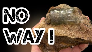 How DID a 100 year Old Glass Bottle get EMBEDDED in Rock [upl. by Nordna401]