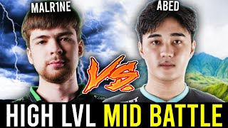 HIGH LEVEL MID LANE BATTLE  MALR1NE vs ABED  STORM SPIRIT vs EARTH SPIRIT [upl. by Nnagrom]