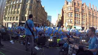 Manchester City Title Winning Parade 2018  The Paul Hand City Band [upl. by Retsek]