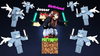 OUR SKYBASE IS UNDER ATTACK  Minecraft w My Girlfriend [upl. by Kezer281]