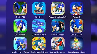 Sonic ForcesSonic CDSonic DashGo Sanic Goo Sonic Boom Sonic RunnersSonic 1Tom GOLD Run [upl. by Hanikas37]