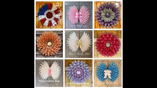 How To Make A Flower Wreath  How to Make Angel Wings Wreath  Tutorial for Poly Burlap Wreath [upl. by Macey]