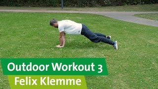 Outdoor Workouts mit Felix Klemme – Functional Training Station 3 Liegestützlauf [upl. by Lamej]