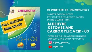 Chemistry Question BankAldehyde Ketone and Carboxylic Acid  03  HSC Board  Reduced Syllabus 2021 [upl. by Leena]