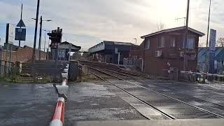 barrier shot antrim station level crossing co antrim 101124 [upl. by Martens]